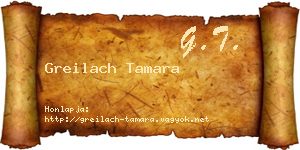 Greilach Tamara névjegykártya